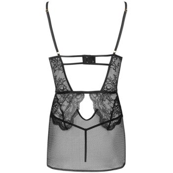 Livco Corsetti Fashion - Baririn Lc 90633 Chemise + Culotte Noir L/xl