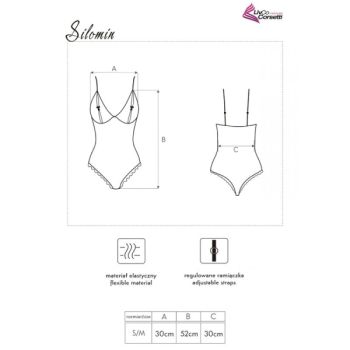 Livco Corsetti Fashion - Corps + Peignoir Silomin Lc 1401 Noir Taille Unique