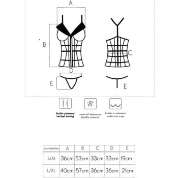 Livco Corsetti Fashion - Laura Lc 20215 Corset + String S/m