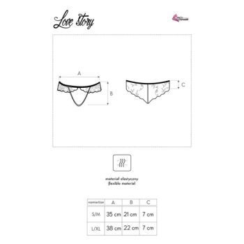 Livco Corsetti Fashion - Love Story Lc 90679 Culotte Crotchless Noir L/xl