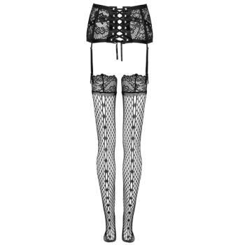 Livco Corsetti Fashion - Porte-jarretelles + Bas Noir