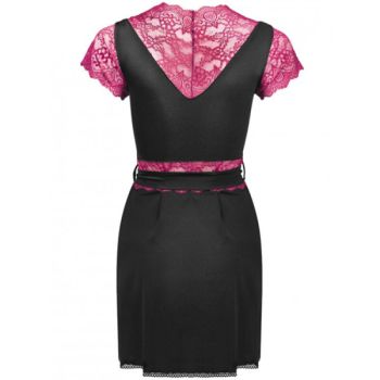 Livco Corsetti Fashion - Robe de Chambre + Culotte Kumiko Lc 90428 Noir S/m