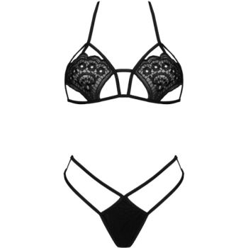 Livco Corsetti Fashion - Soutien-gorge + String Jimena Lc 20216 Noir Taille Unique