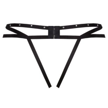 Livco Corsetti Fashion - String Nomade sans Crotchless Noir