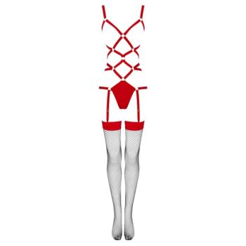 Livco Corsetti Fashion - Thiara Lc 20213 Ensemble Corps + Bas Rouge L/xl