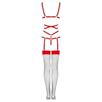 Livco Corsetti Fashion - Thiara Lc 20213 Ensemble Corps + Bas Rouge L/xl