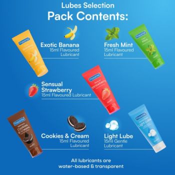 Pack Lubrifiants Saveurs Assorties 5 Unités X 15 Ml