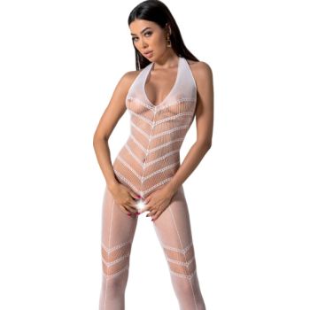 Passion - Bodystocking Blanc Bs100 Taille Unique