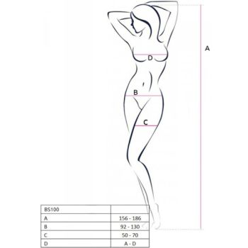 Passion - Bodystocking Bs100 Noir Taille Unique