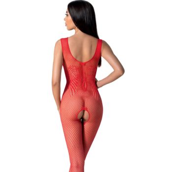 Passion - Bs098 Bodystocking Rouge Taille Unique