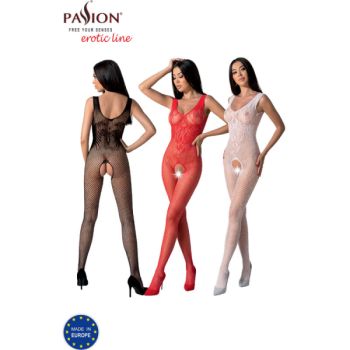 Passion - Bs098 Bodystocking Rouge Taille Unique