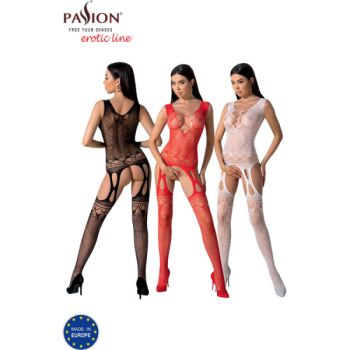 Passion - Bs099 Bodystocking Blanc Taille Unique