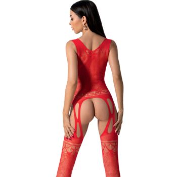 Passion - Bs099 Bodystocking Rouge Taille Unique