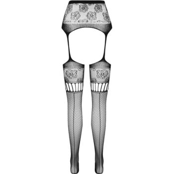 Passion - Collant S030 avec Jarretière Noire Taille Unique