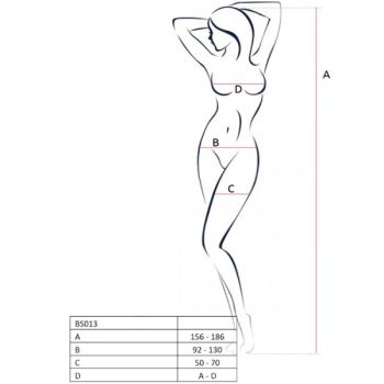 Passion - Femme Bs013 Bodystocking Blanc Taille Unique