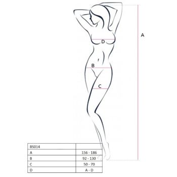 Passion - Femme Bs014 Bodystocking Rouge Taille Unique