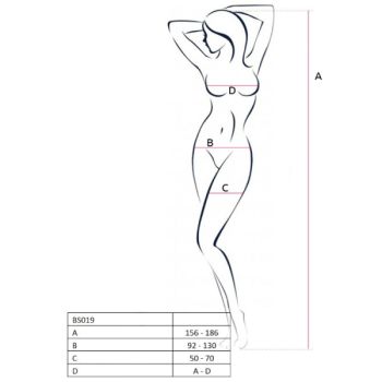 Passion - Femme Bs019 Bodystocking Noir Taille Unique
