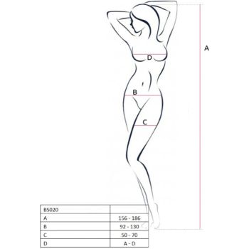 Passion - Femme Bs020 Bodystocking Noir Taille Unique