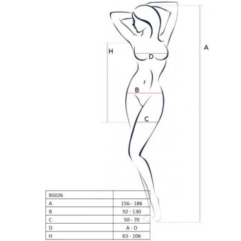 Passion - Femme Bs026 Bodystocking Style Robe Noir Taille Unique