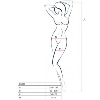 Passion - Femme Bs031 Bodystocking Rouge Taille Unique