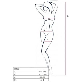 Passion - Femme Bs032 Bodystocking Noir Taille Unique