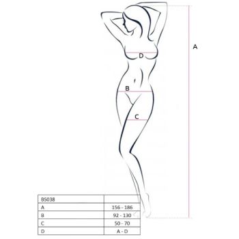 Passion - Femme Bs038 Bodystocking Rouge Taille Unique