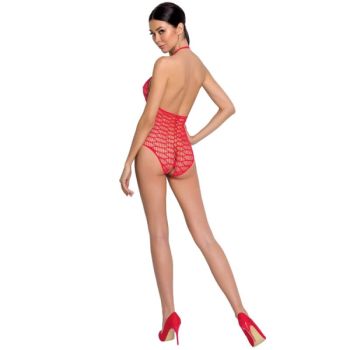Passion - Femme Bs087 Bodystocking Rouge Taille Unique