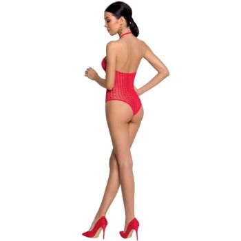 Passion - Femme Bs088 Bodystocking Rouge Taille Unique