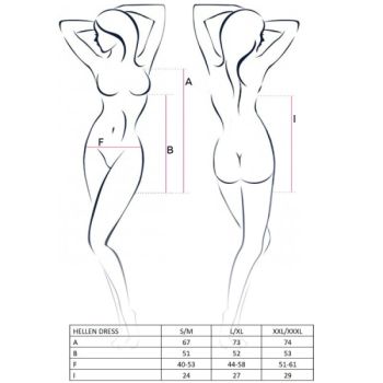 Passion - Femme Hellen Robe et String Taille S/m