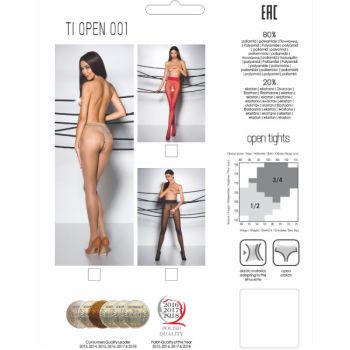 Passion - Tiopen 001 Collant Rouge 1/2 20 Den