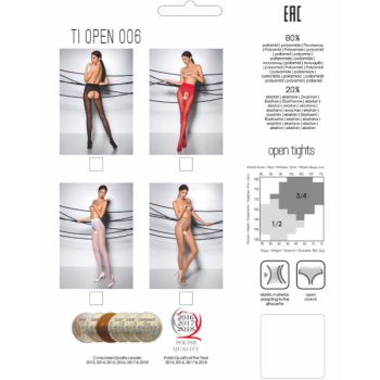 Passion - Tiopen 006 Collant Rouge 3/4 30 Den