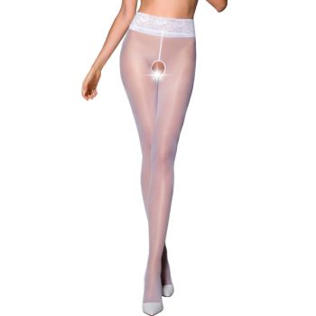 Passion - Tiopen 008 Collant Blanc 1/2 30 Den