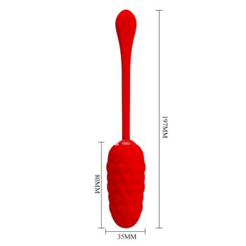 Pretty Love - Oeuf Vibrant  Texture Marine Rechargeable Rouge