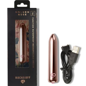 Balle Vibrante Rechargeable Rose Dorée