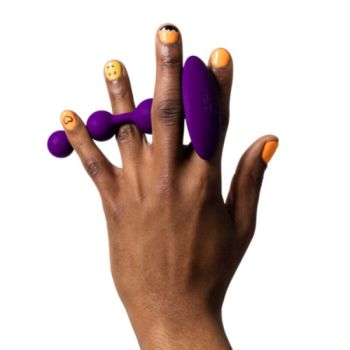Amp Perles Anales en Silicone Flexible Violettes 12,5 Cm