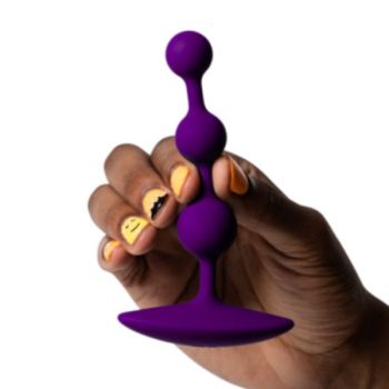 Amp Perles Anales en Silicone Flexible Violettes 12,5 Cm
