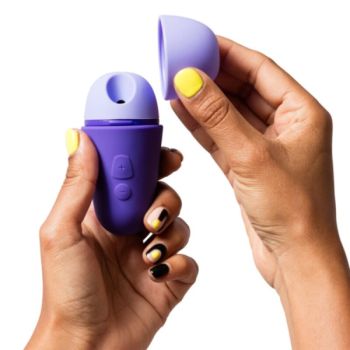 Stimulateur Clitorial Gratuit avec Couvercle, 10 Niveaux, Rechargeable, Violet