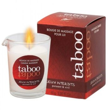 Bougie de Massage Tabou pour Lui Jeux Interdits Arôme Lichen Sauvage