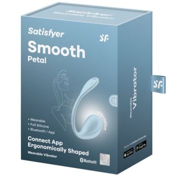 Satisfyer - Application Gratuite Stimulateur de Point G Pétale Lisse Bleu Ciel