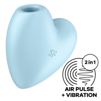 Satisfyer - Cutie Heart Stimulateur et Vibrateur de Pulse D'air Bleu