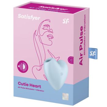 Satisfyer - Cutie Heart Stimulateur et Vibrateur de Pulse D'air Bleu