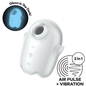 Satisfyer - Glowing Ghost Air Pulse & Vibrateur Blanc