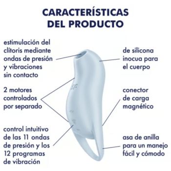 Satisfyer - Pocket Pro 1 Stimulateur de Clitoris Bleu Clair