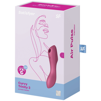 Satisfyer - Stimulateur et Vibrateur Curvy Trinity 3 Rouge