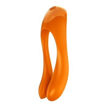Satisfyer - Vibrateur  Doigts Candy Cane Orange