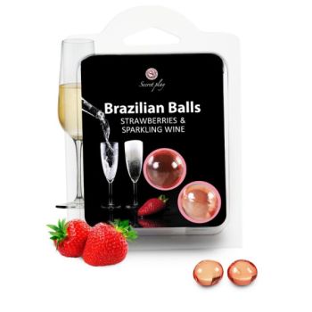 Secretplay - Ensemble de Boules Brésiliennes  Fraise et Champagne