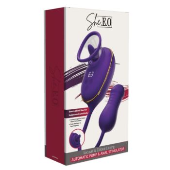 Succion Clitoriale avec Effet de Léchage et Stimulateur Anal Violet