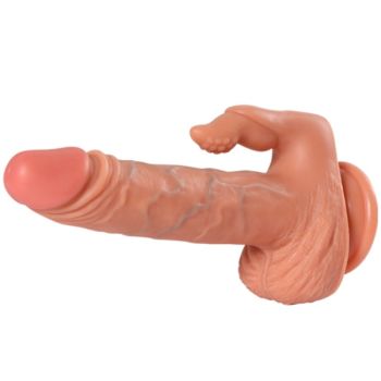 Julian Dildo et Stimulateur de Clitoris avec Vibration et Télécommande 16 Cm