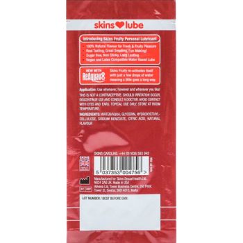 Lubrifiant Fruité à Base D'eau Fraise Dose Unique 5 Ml