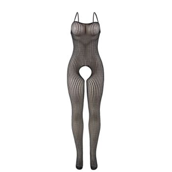 Subblime - 951726 Bodystocking Noir en Résille Élastique sans Fourrure Taille Unique